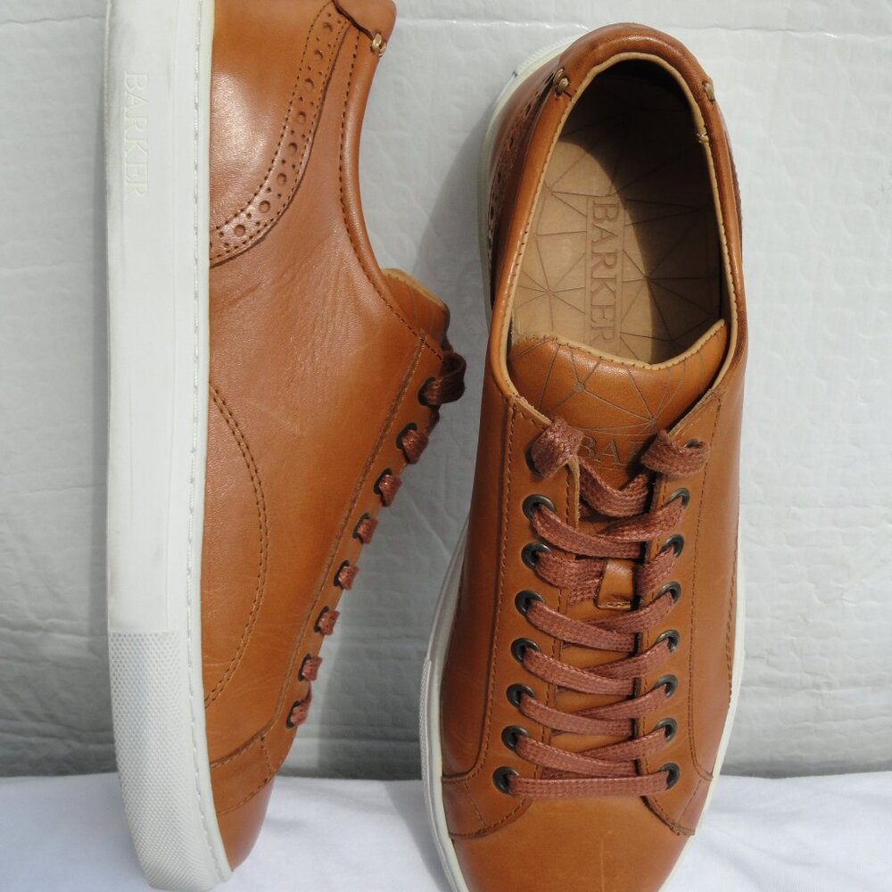 Barker Axel Cedar Calf Leather Casual Rubber Sole Sneaker US Men's Size 8